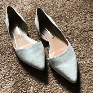 Audrey Brooke Taupe Pointed Flats
